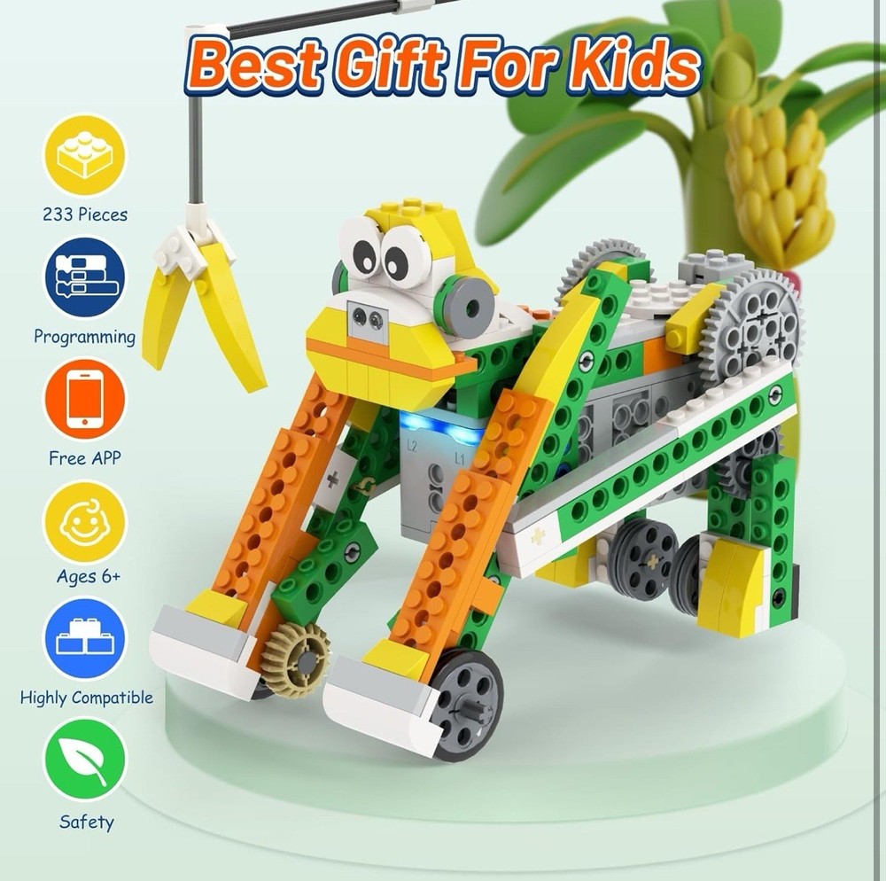 Q Robot Building Kit, 20-in-1 Programmable APP RC Car Robotics Coding Kit