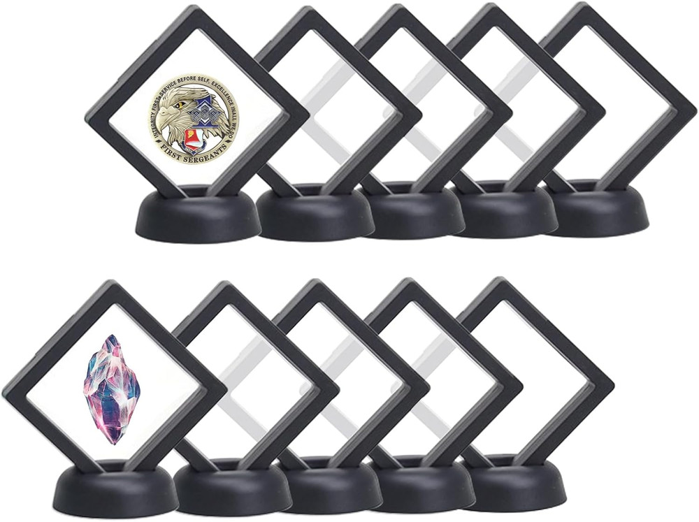 3D Floating Frame with Stand, Challenge Coin Display Holder, Floating Display, 2