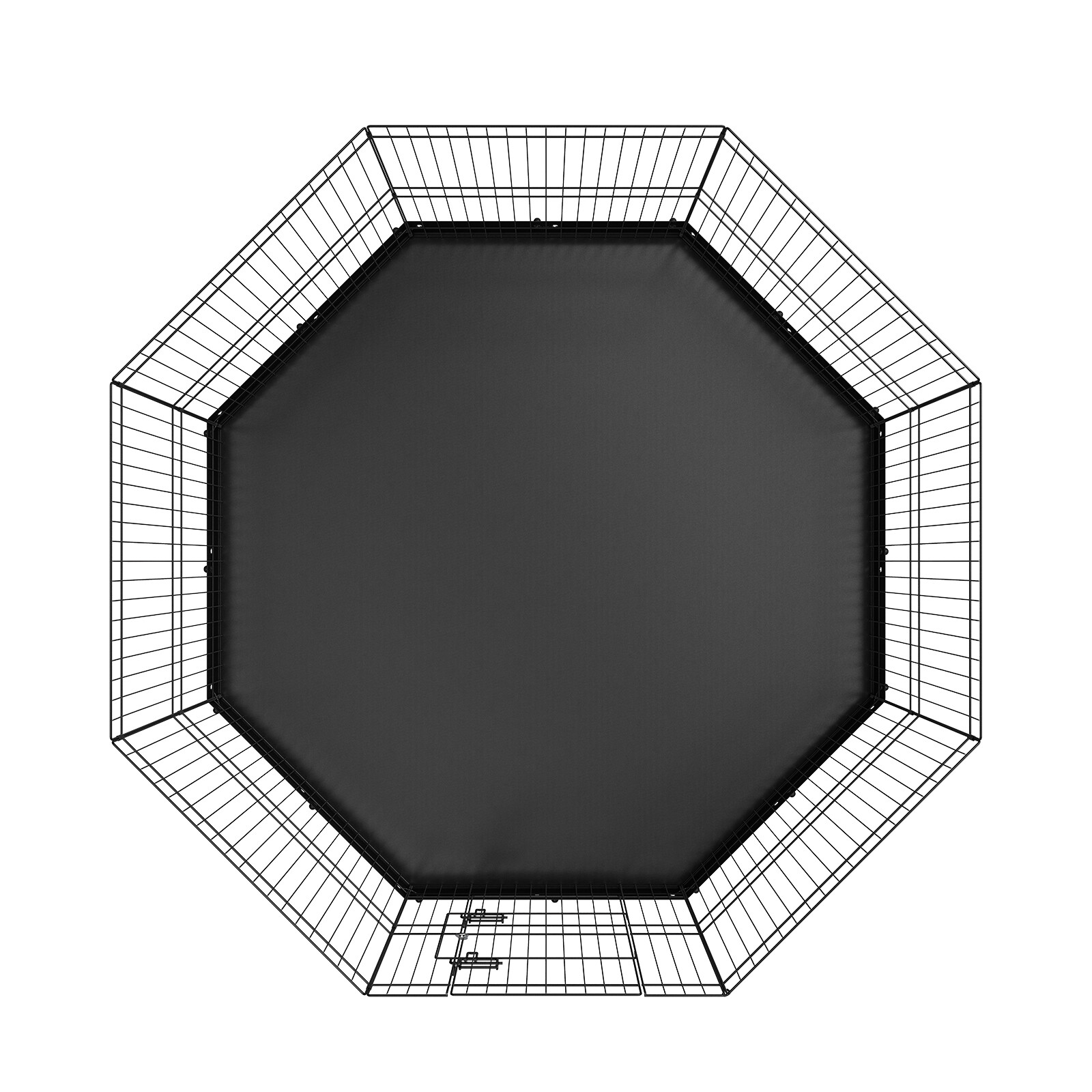 VEVOR Dog Playpen 8 Panels Foldable Metal Dog Exercise Pen with Bottom Pad 24" H