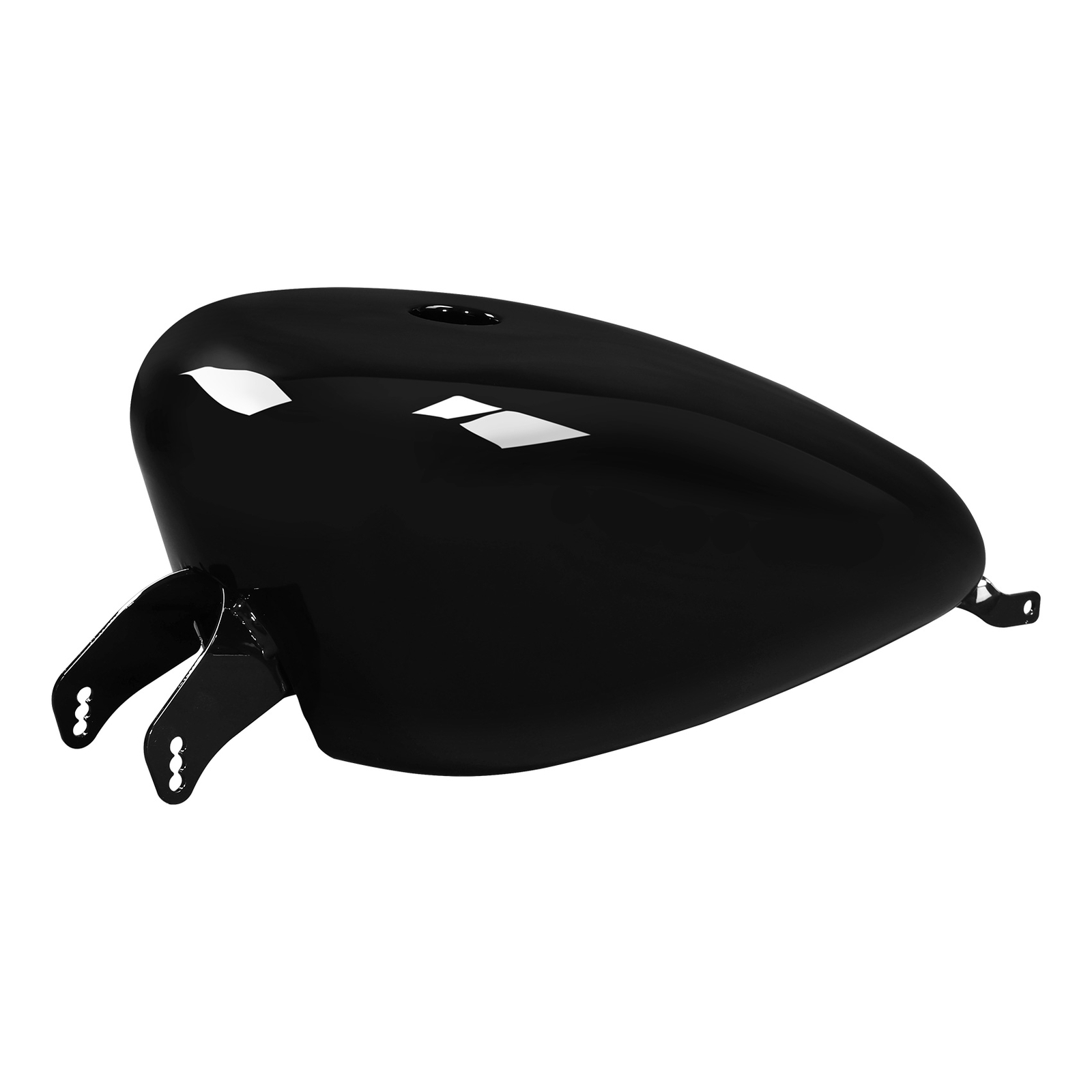 Vivid Black 3.7gal. Gas Fuel Tank Fit For Harley Sportster 883 XL 1200 2004-2006