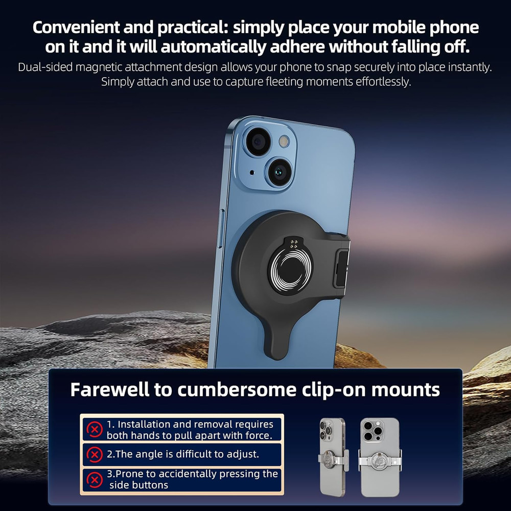 Magnetic Quick-Release Mount Adapter for DJI Osmo Mobile Gimbals