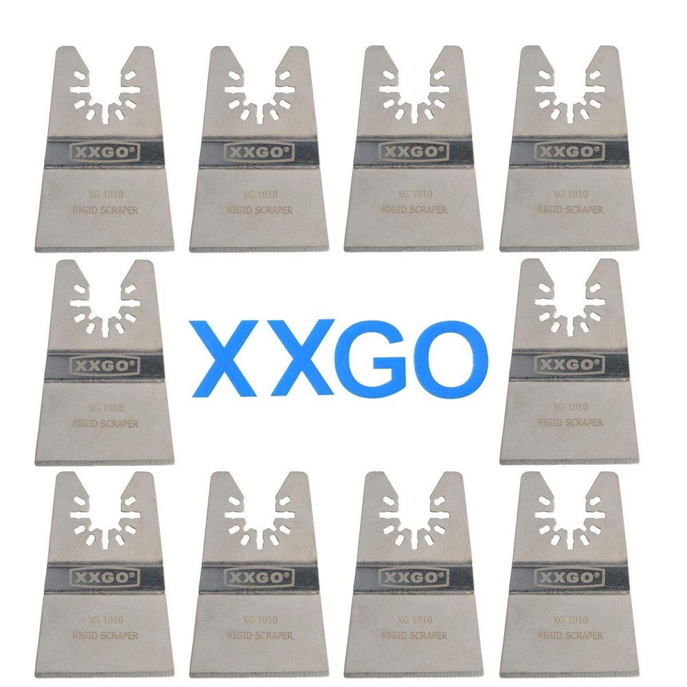 XXGO 10 Pcs Universal 2 Inch Multi Tool Scraper Blade - 10 Pcs, Silver