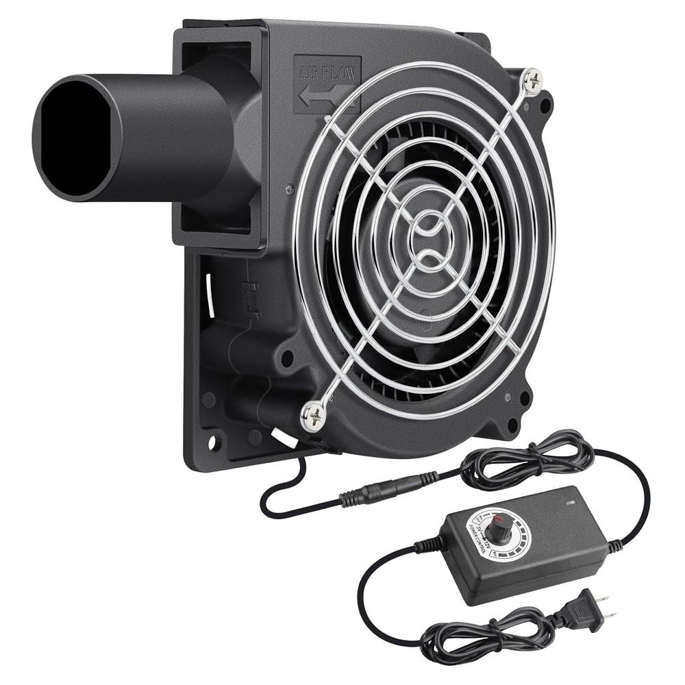 Compact 12V Squirrel Cage Blower Fan with Variable Speed - BBQ & Airflow Control
