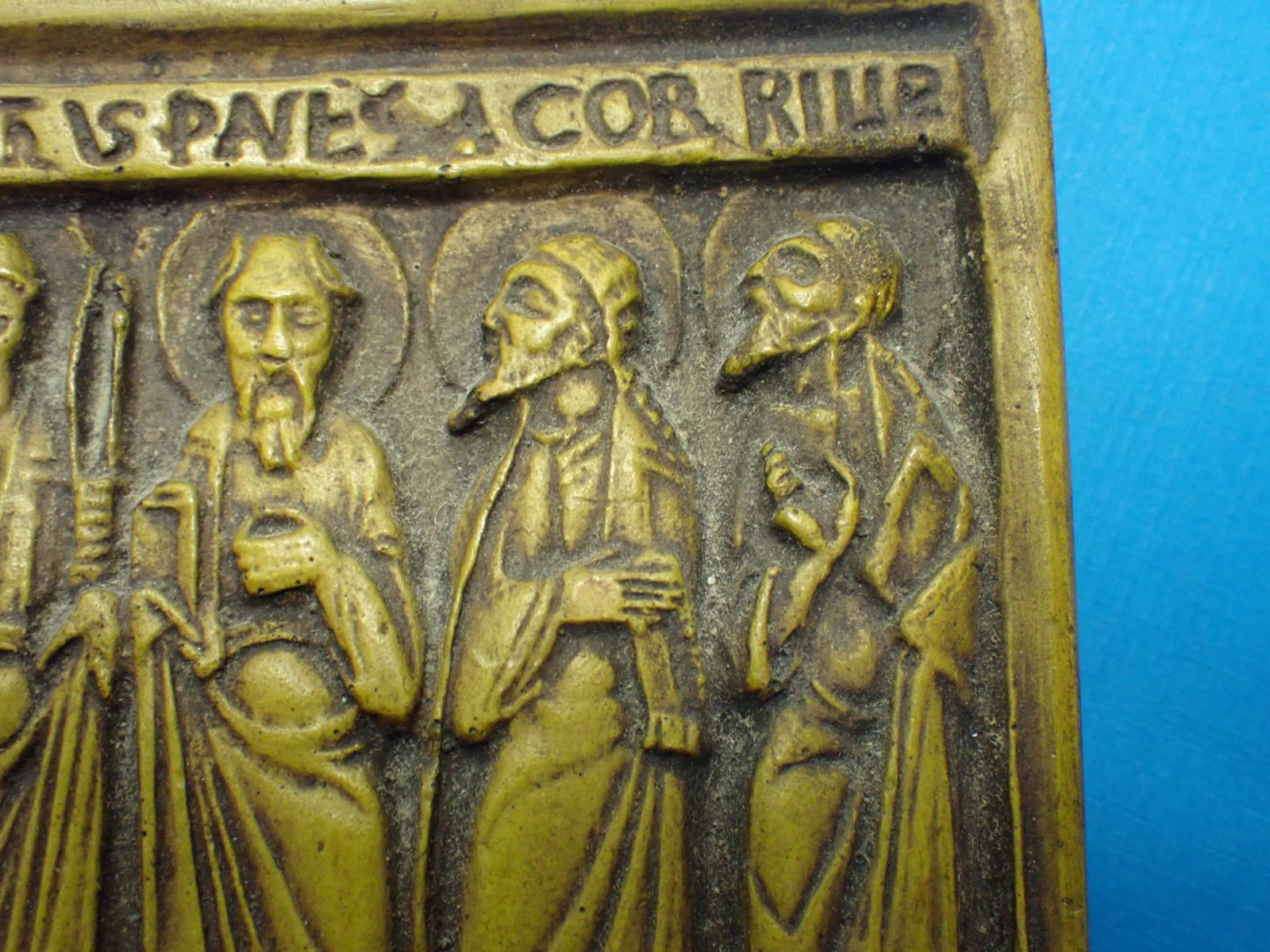 vintage MONASTERY wall PLAQUE / 12 APOSTLES of JESUS