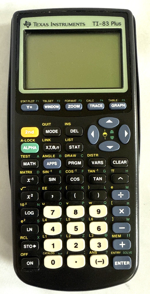 Texas Instruments TI-83 Plus Graphing Calculator with Notepad Carrying Case