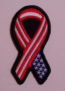 USA FLAG RIBBON PATCH PT1139