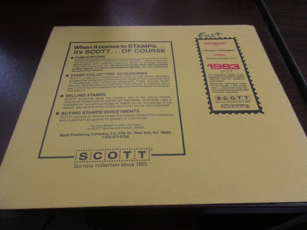 "SCOTT"  GERMANY #17 SPECIALTY  SUPPLEMENT W/FREE SHIPPING!!