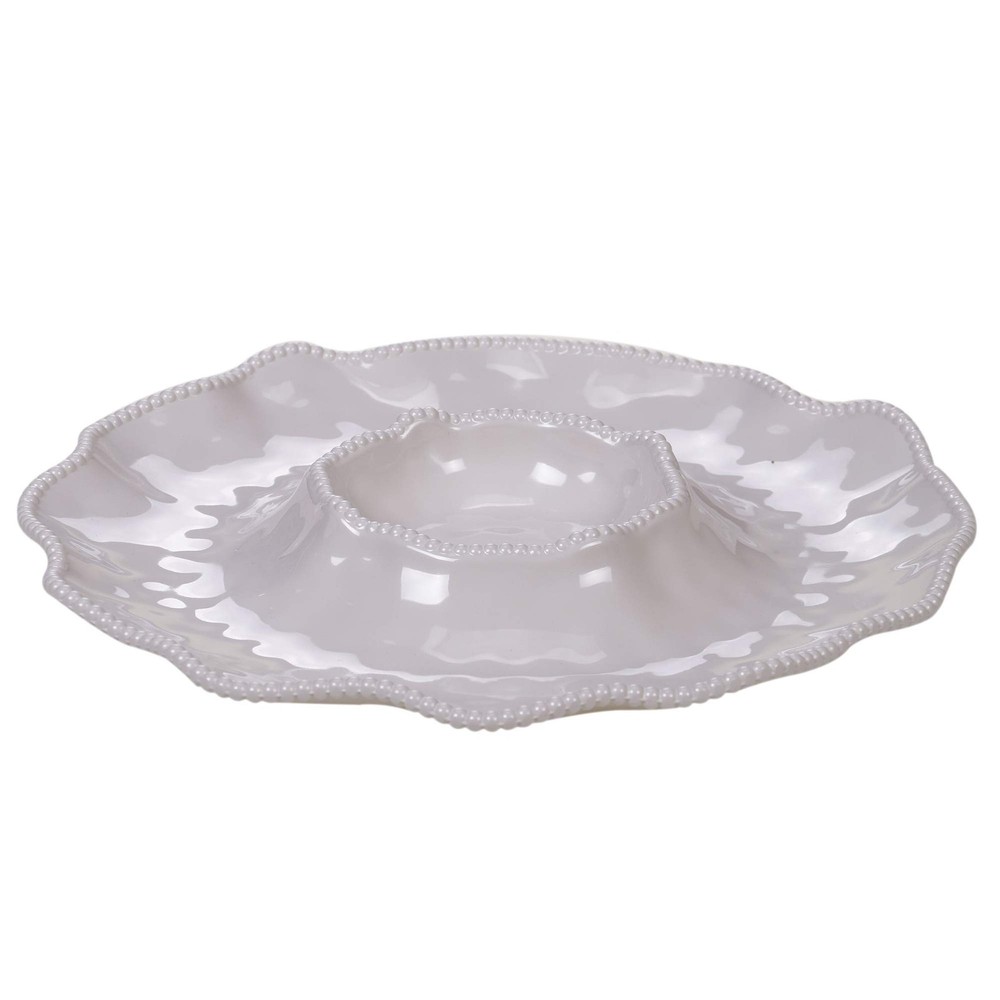 Perlette Cream Chip & Dip 14.5"