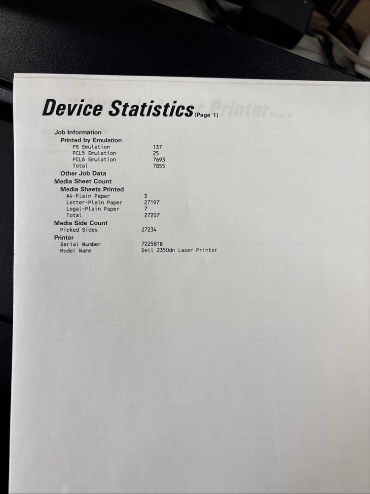 Dell 2350Dn Monochrome Laser Printer High-Speed