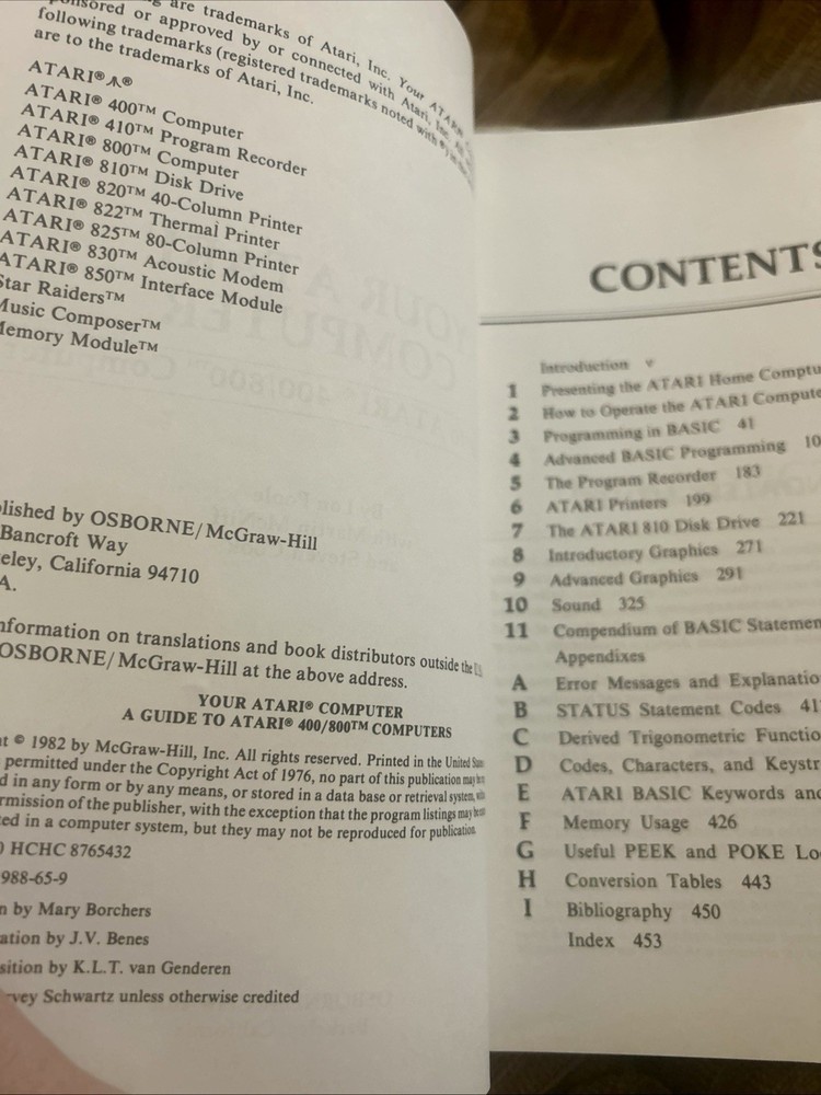 Your ATARI COMPUTER Guide to Atari 400/800 Personal Computers 1982 PB Book