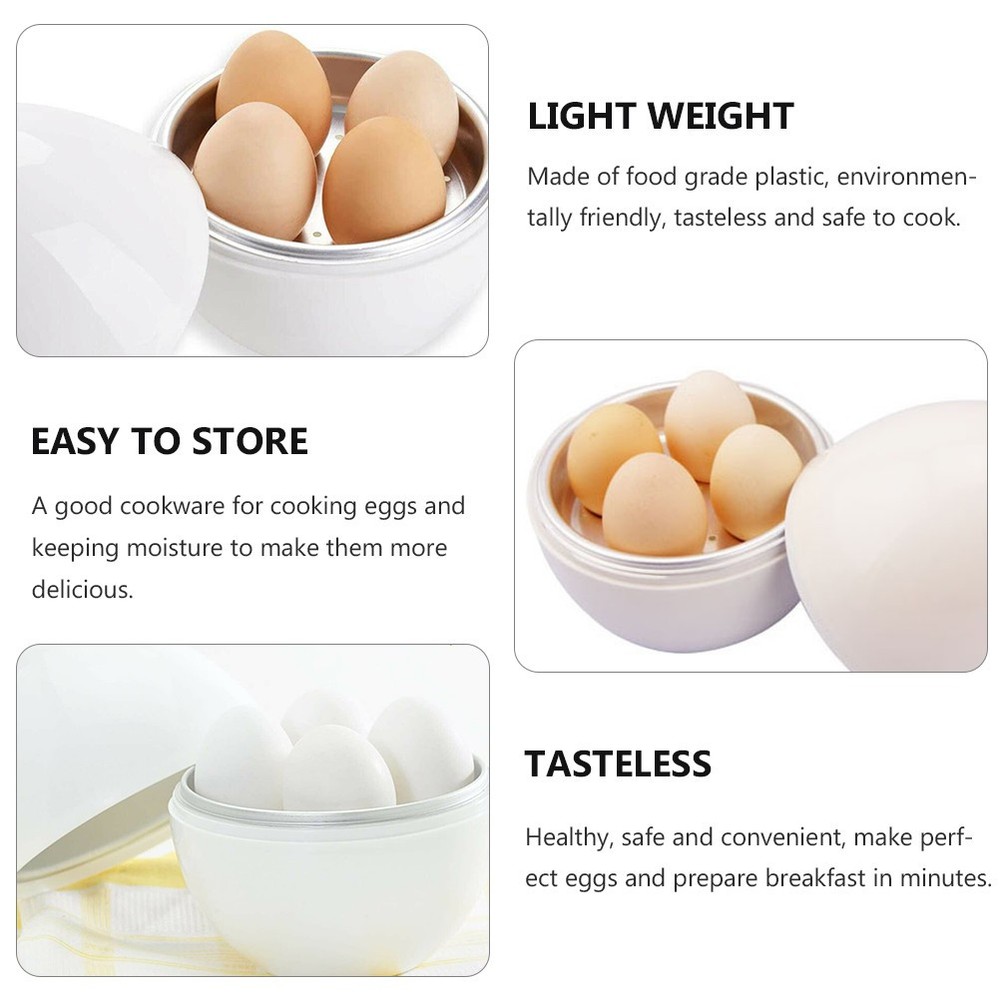 1pc Microwave Egg Boiler Home Egg Shape Cooker Simple Steamer egg steamer