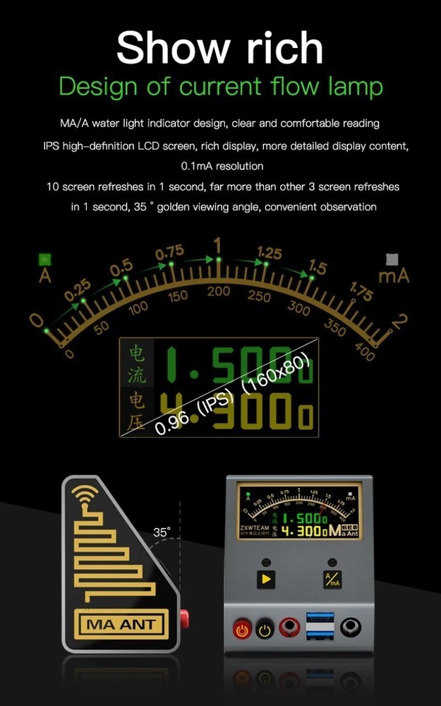 Current Analyzer For Phone Repair Current Recording Data Acquisition Tester