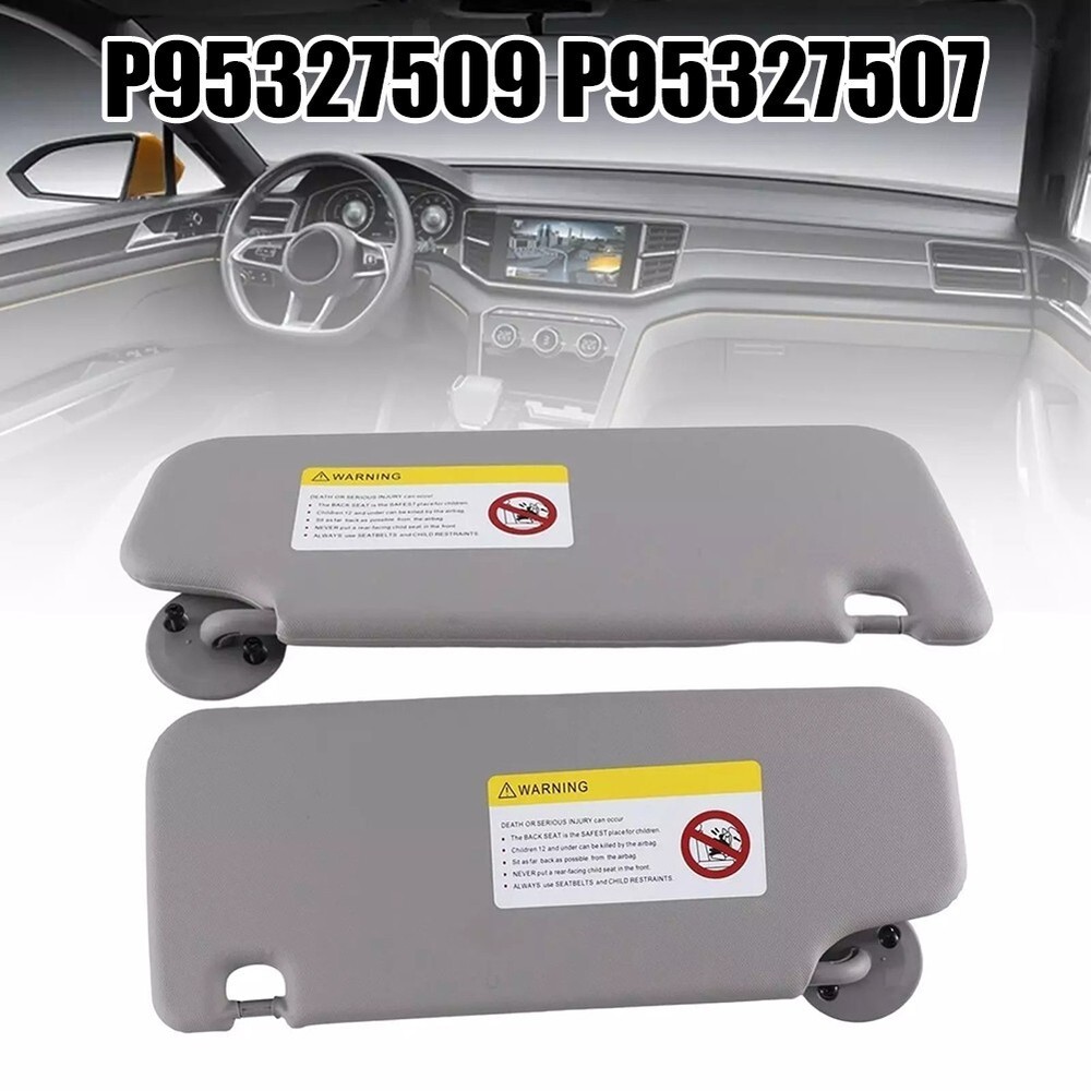 For Chevrolet Vehicles Gray Plastic Driver Passenger Side SUn VIsor Set