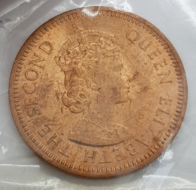 1958 British E Caribbean Territories 1/2 Cent