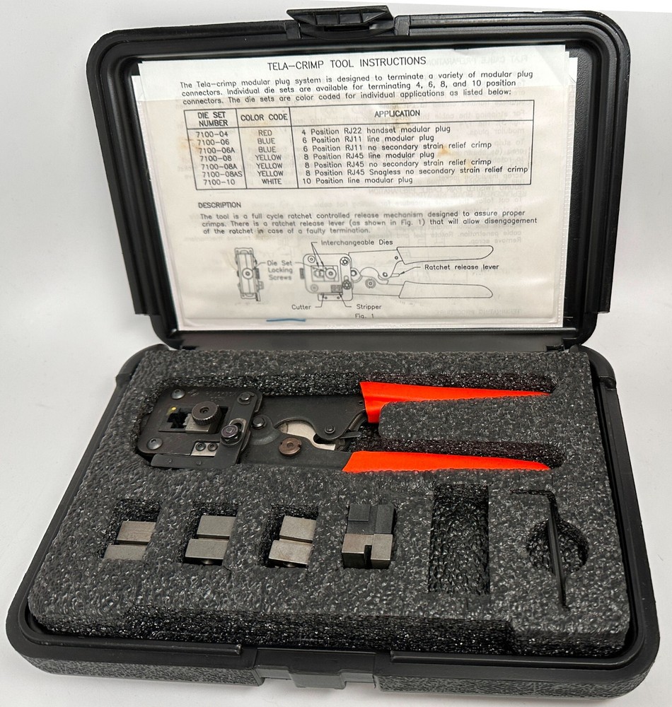 Black Box FT047A Modular Plug Crimp Tool Kit. Used only few times