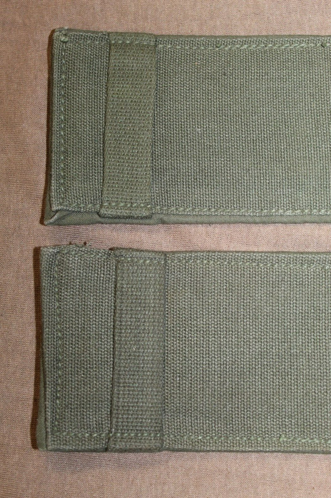 Original WW2 U.S. Army Soldiers OD Padded Pack Shoulder Pads, Matching Pair 1945
