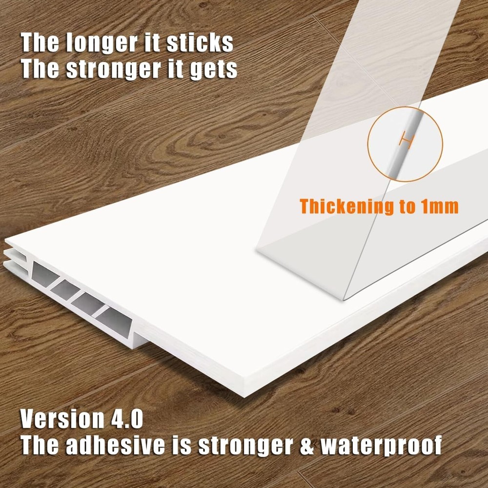 2-Pack White Door Draft Stopper for Ultimate Noise & Temperature Insulation