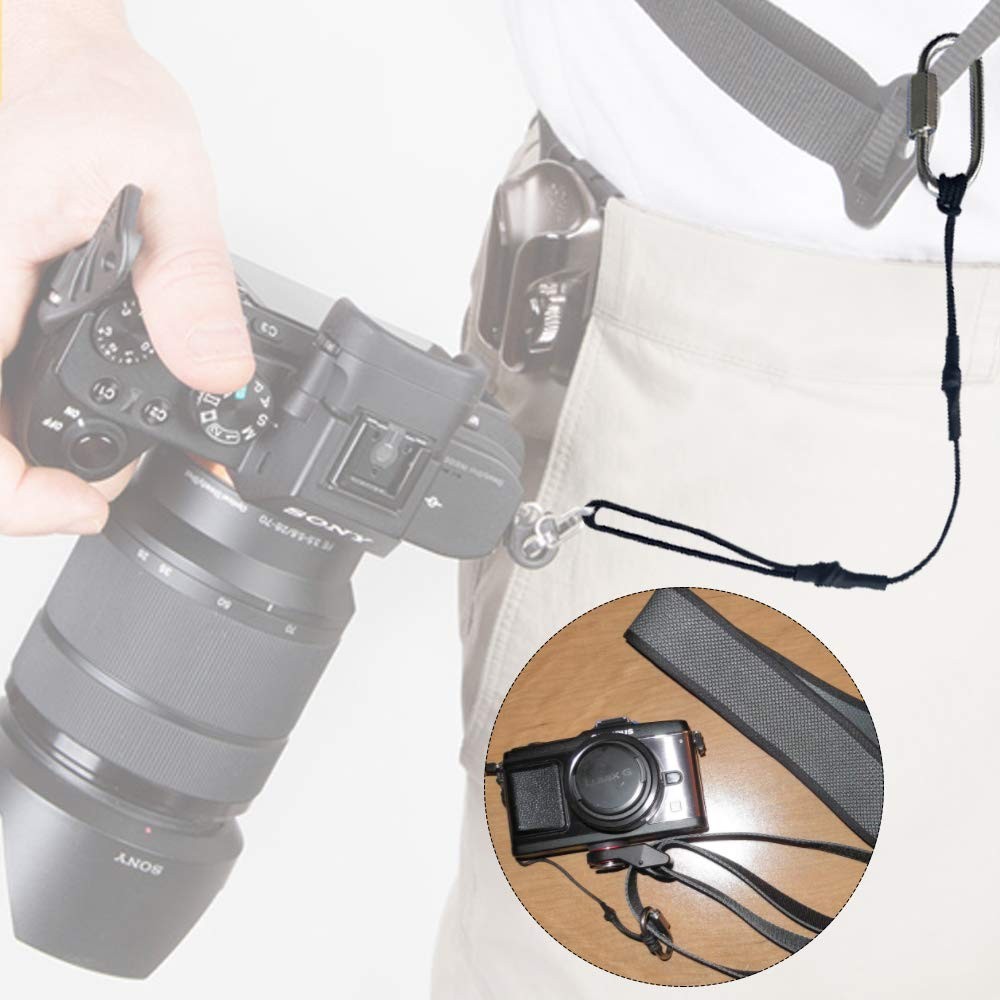 SourceTon 4 Packs Camera Tether Safety Strap, Strap for Small, Black