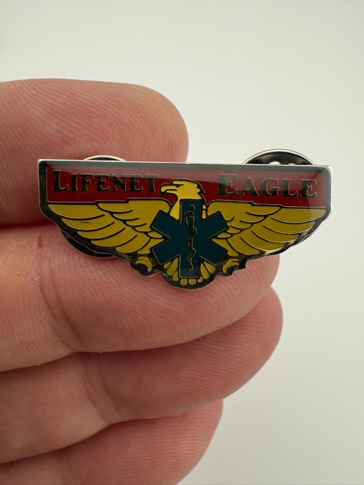 LifeNet Eagle Lapel Hat Pin - EMS - Dual Clasp