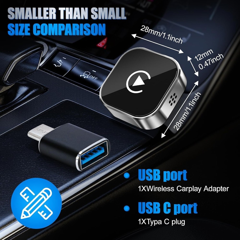 2026 Wireless Car Adapter - Universal Smart Screen Converter for CarPlay/Android