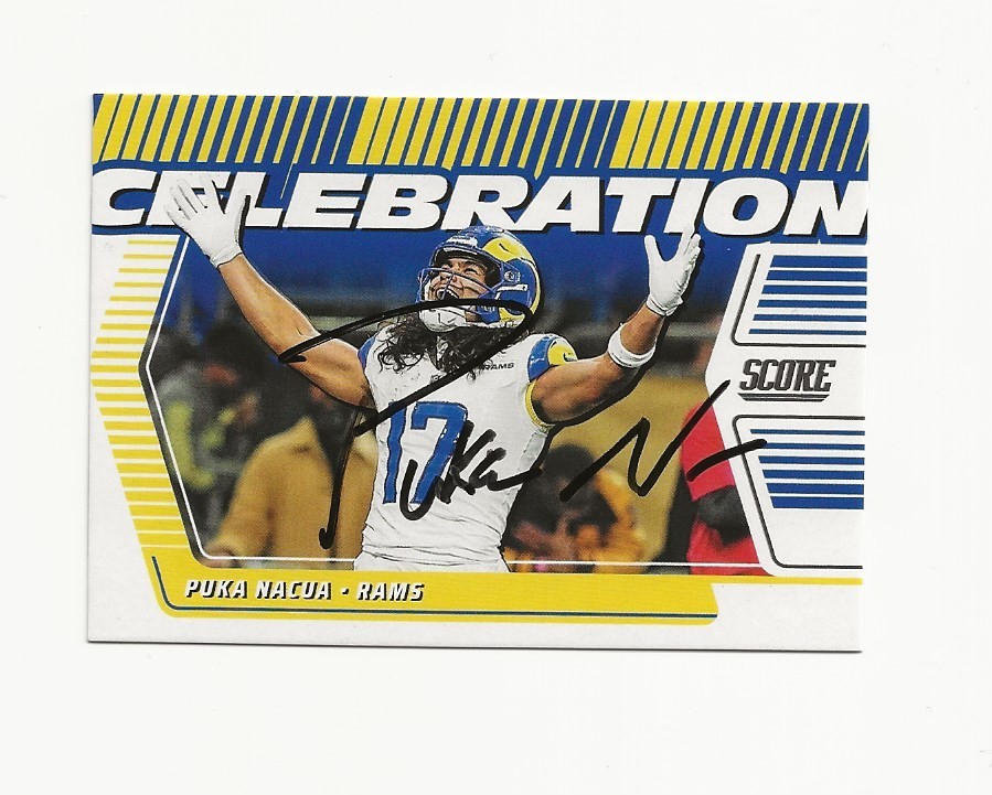 PUKA    NACUA      RAMS       AUTOGRAPHED    CARD