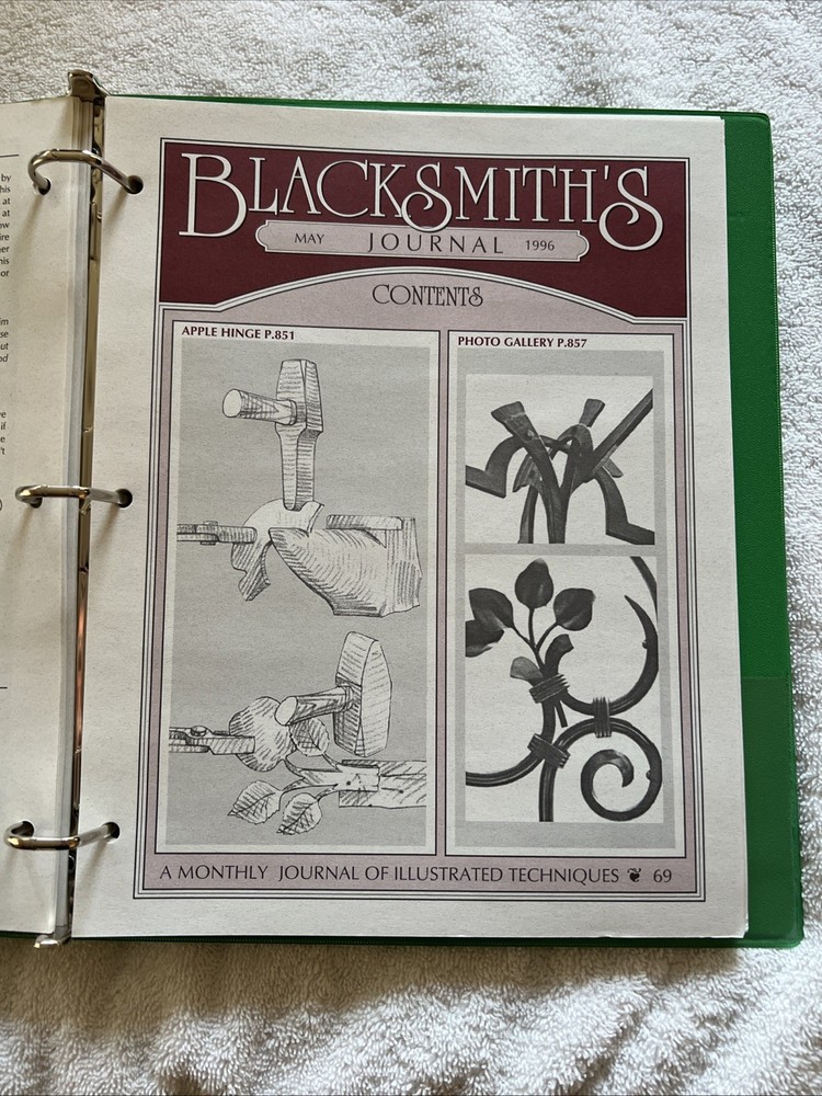 Blacksmith's Journal 1996 Complete Year Illustrated Techniques Set