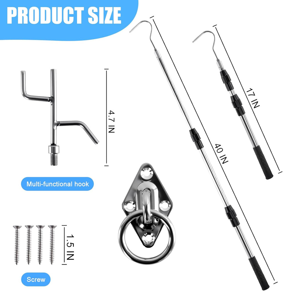 Attic Pull Down Hook, Extendable Attic Pull Rod, Attic Ladder Pull Down Syste...