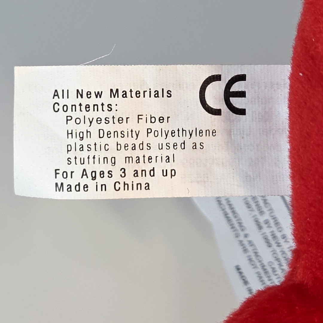 Idea Factory 1999 Meanies Valentines Red Heartless Bear Bean Bag Plush LE 7500