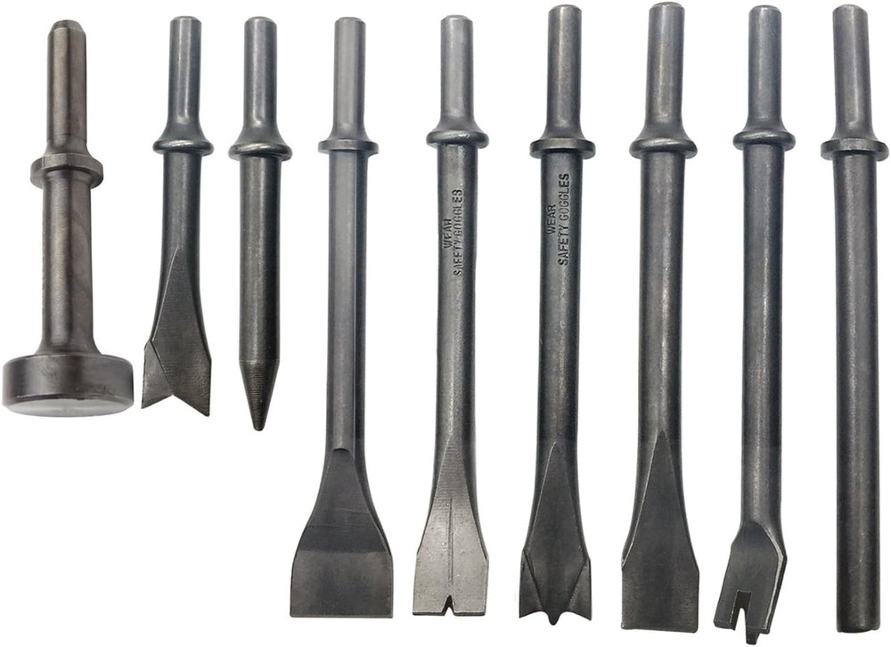 9 Piece Pneumatic Chisel Air Hammer Punch Chipping Bits Set