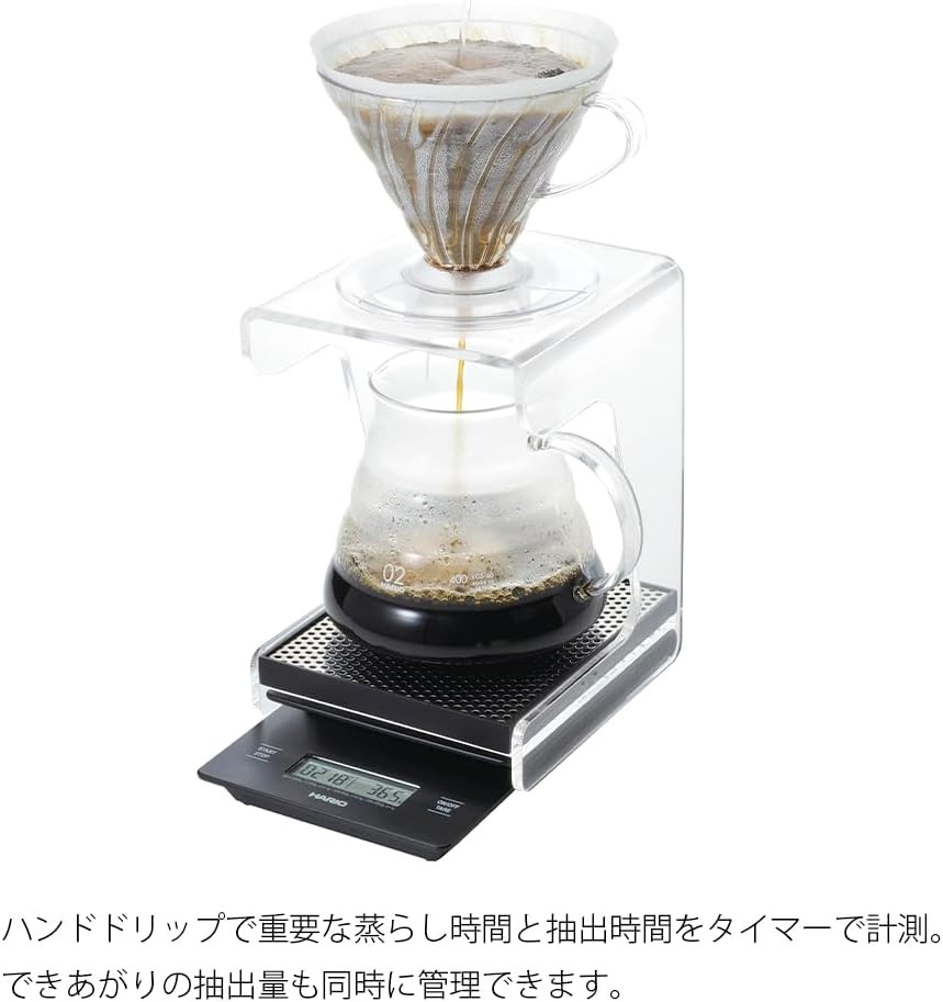 , V60 Coffee Dripper Acrylic Stand with Drip Tray