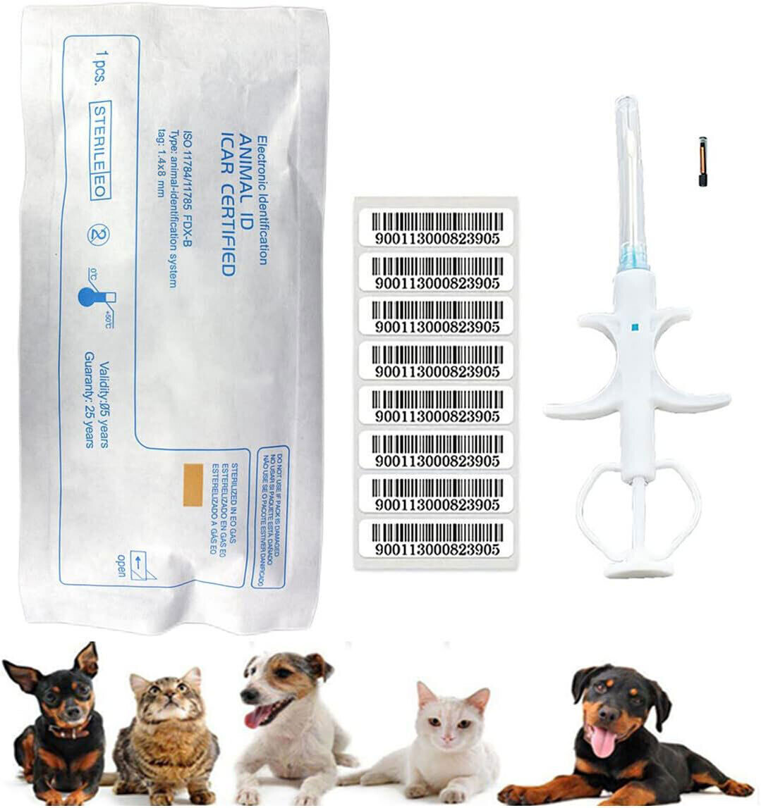 RFID Animal Microchip Pet Dog Cat Horse Injection Bioglass Mini Chip 134KHZ ISO