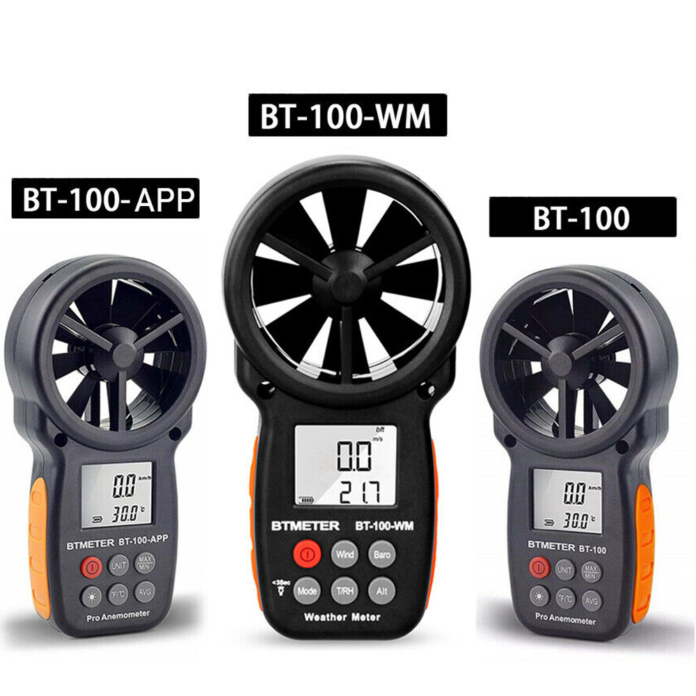 US BTMETER Wind Speed Meter Temperature Altitude Humidity Anemometer Barometer