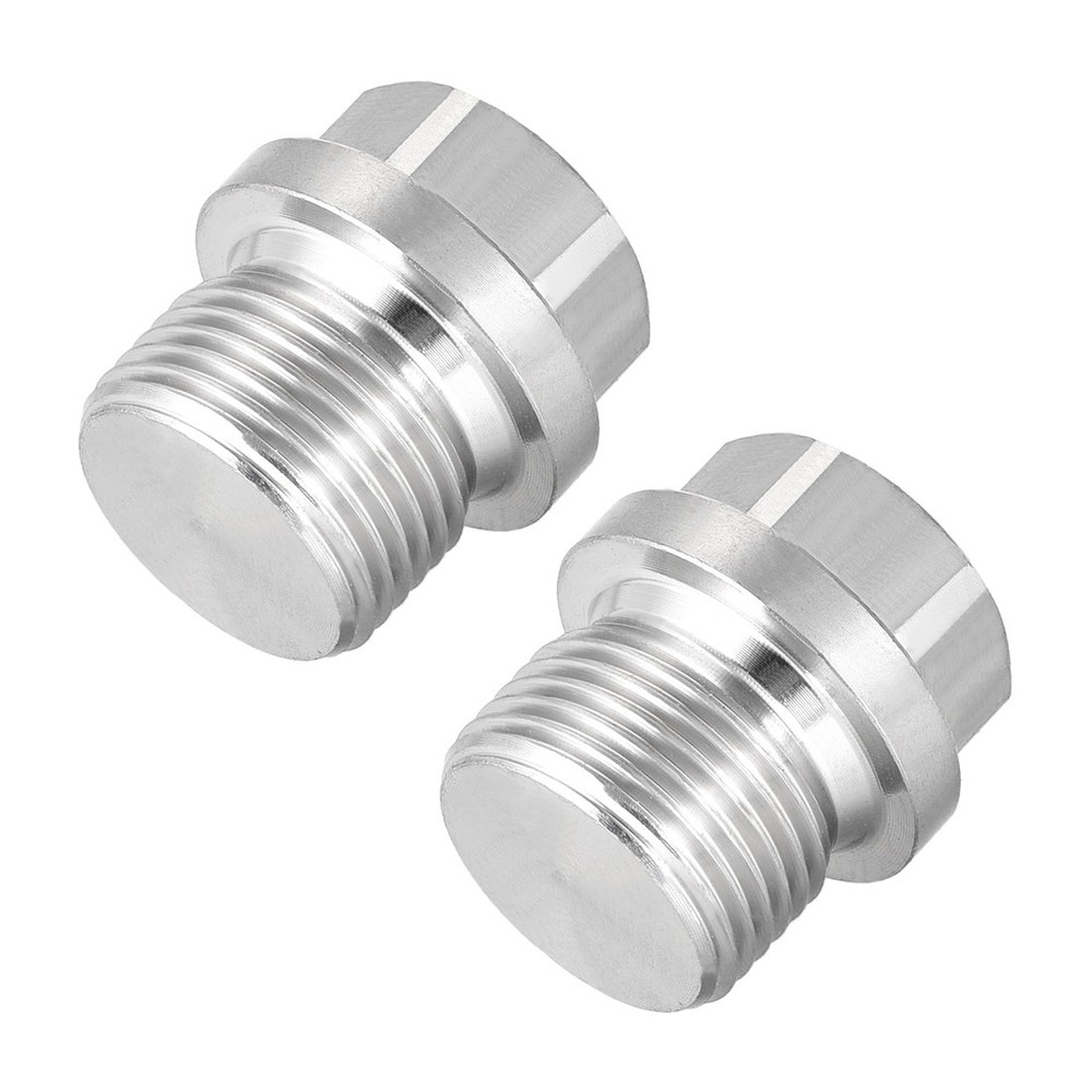 M20 x 1.5 Male Hex Head Plug 304 Stainless Steel Solid Thread Pipe Fitting 2Pcs