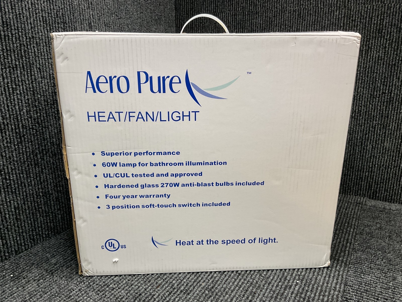 Aero Pure A515A W Quiet Bathroom Fan with Heat and Light NEW FREE FAST SHIP