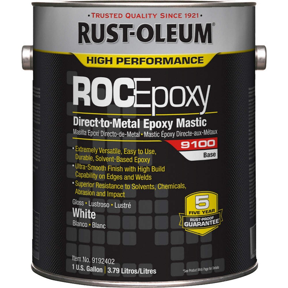 RUST-OLEUM 9192402 Epoxy Mastic Base,9100,White,1 gal,Can 5A276