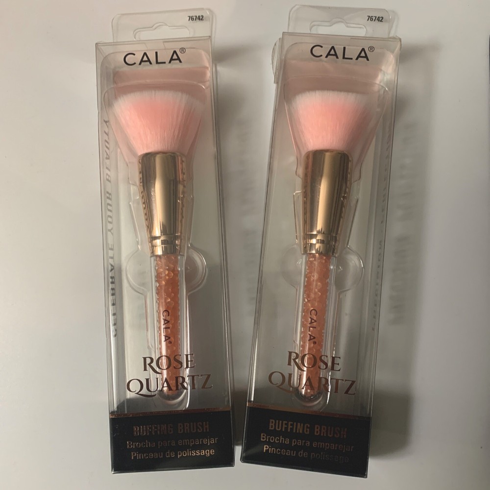 (2) Rose Quartz Buffing Brush -- New