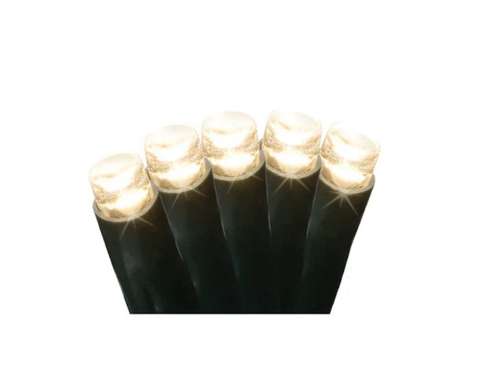 GE StayBright 600 Count Warm White LED Microbright String Lights with Green Wire