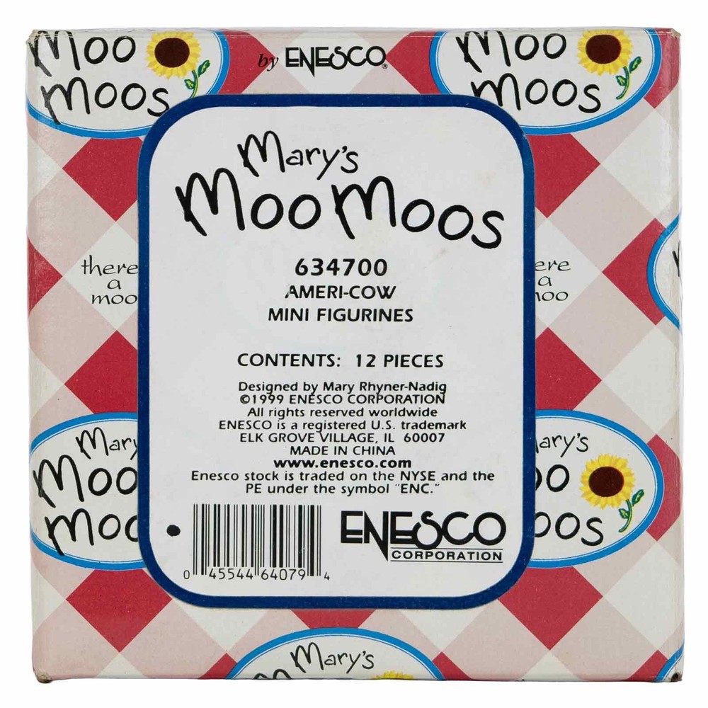 Mary's Moo Moos Ameri-Cow 12pc Mini Figurines Accessory Pack 634700 Patriotic