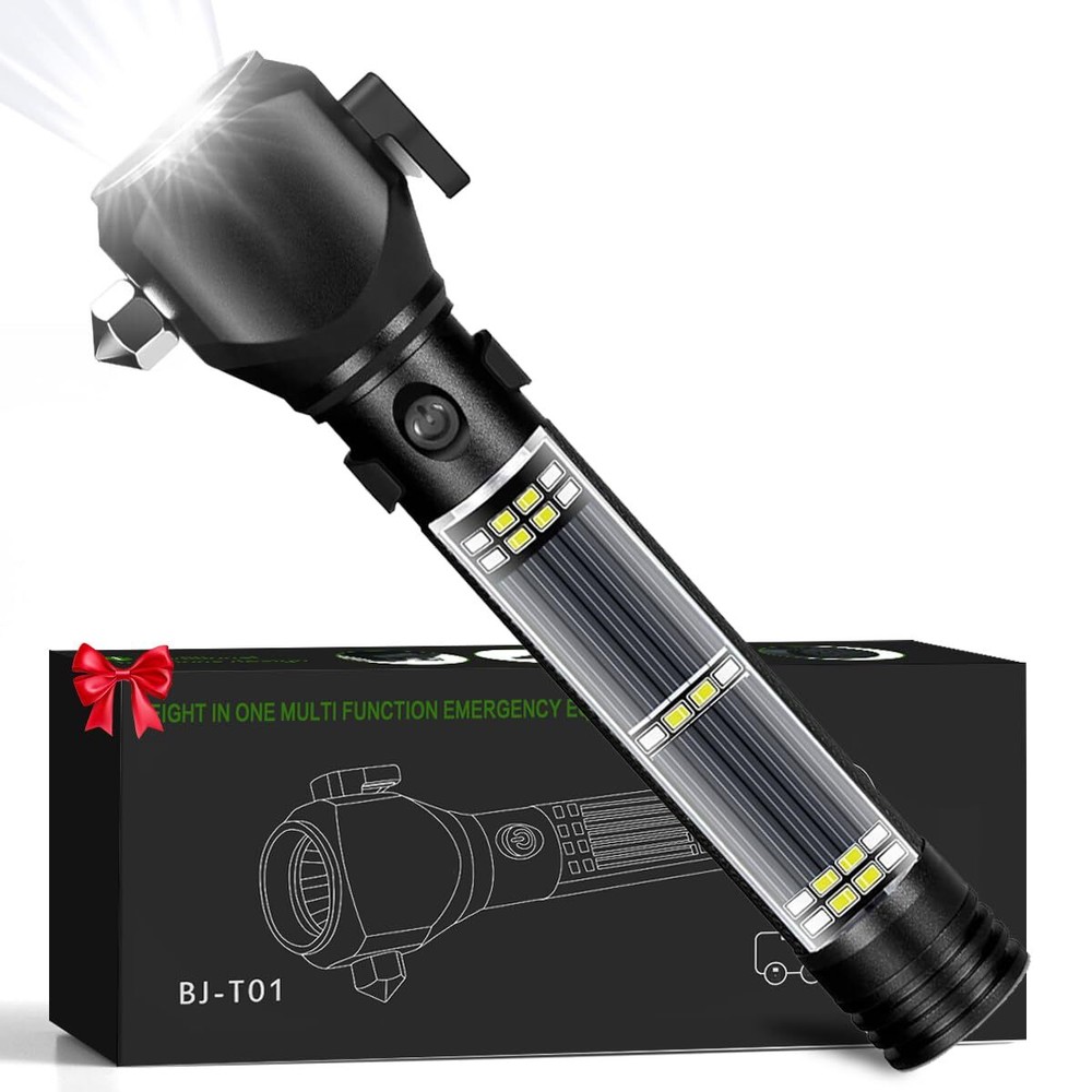 Rechargeable Solar Powered Flashlight Multi Function LED Tactical Flashlight ...