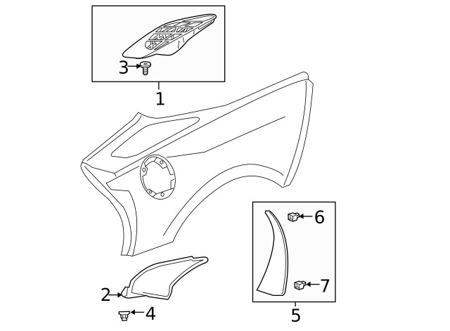 Switchblade Silver Metallic Passenger Side Quarter Panel Air Scoop (23457603)