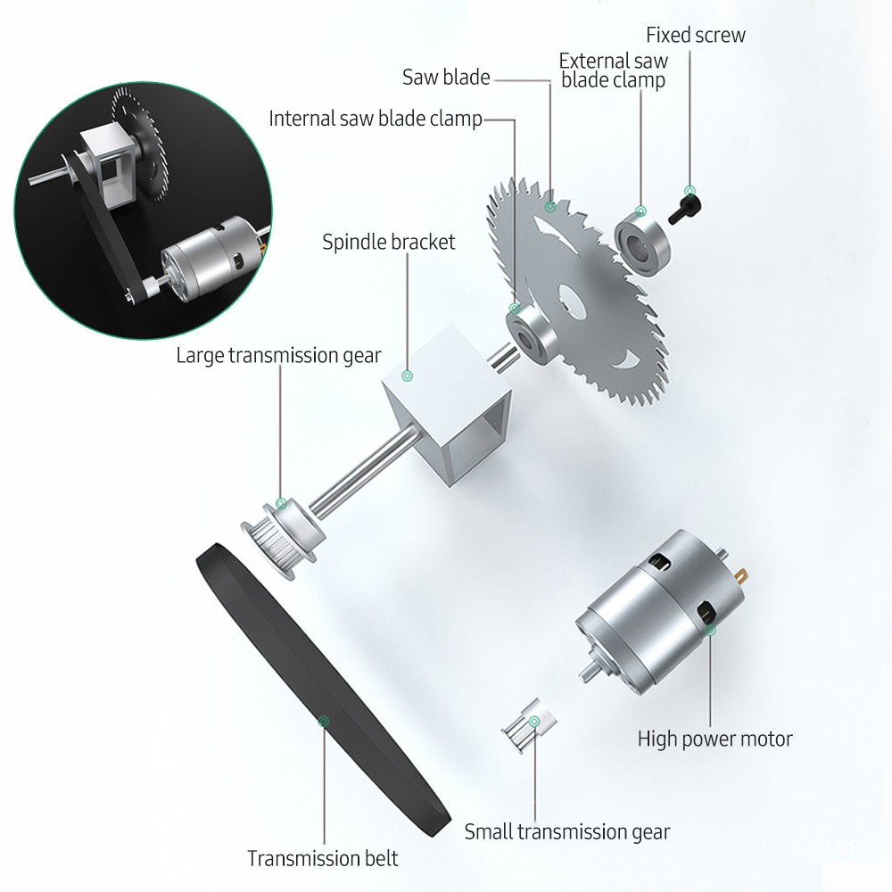 Table Saw Multi Functional Speed Angle Adjustable Wood Acrylic Plastic Cutting