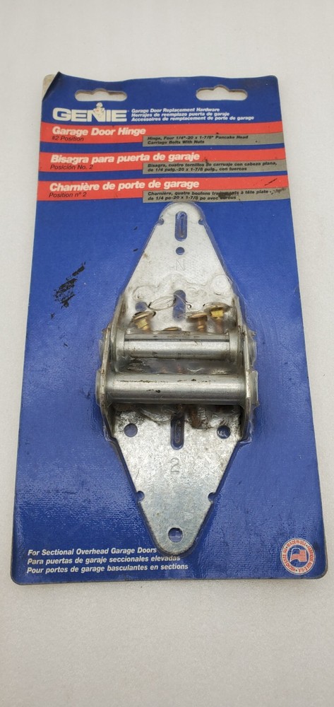 Genie #2 position garage door hinge NOS use between second and third section