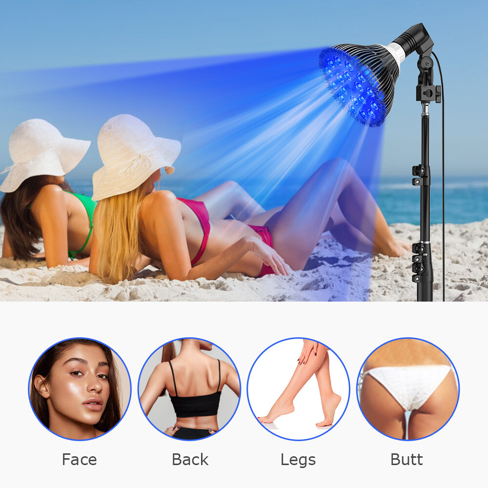 UV Tanning Lamp Body Facial Tanning Solarium Light Bronze Skin Color Sunless