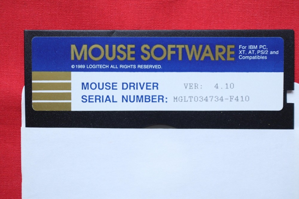 LOGITECH MOUSE DRIVER SOFTWARE V 4.10, FOR IBM XT AT PS/2 COMPUTERS