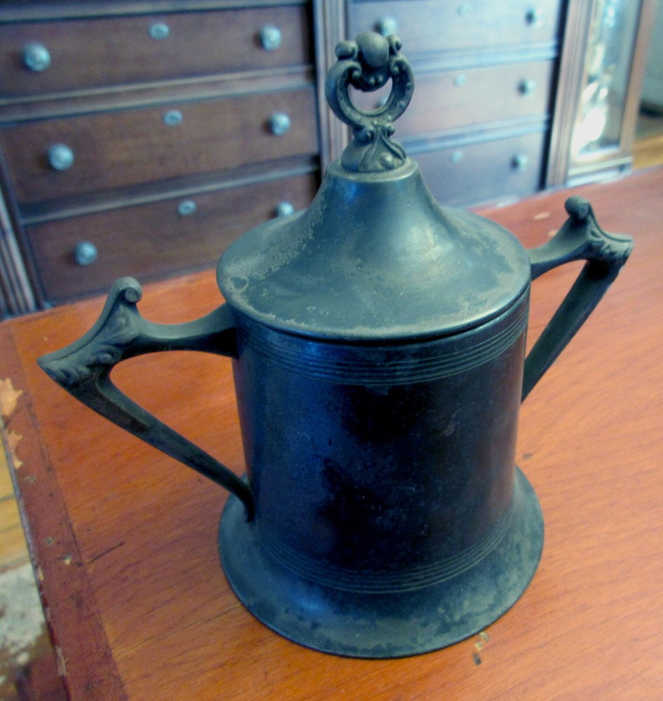 Antique Sheffield Silver Plate 851 - 5.75" tall