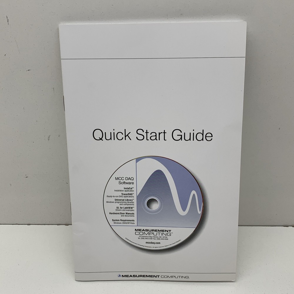 National Instruments 501356J-00 MCC DAQ Software CD-ROM CD Kit Version 5.72