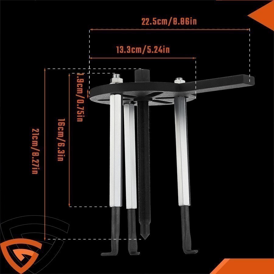 21 in1 Bearing Disassembly Puller Inner Hole Removal Tool Three-jaw Puller */