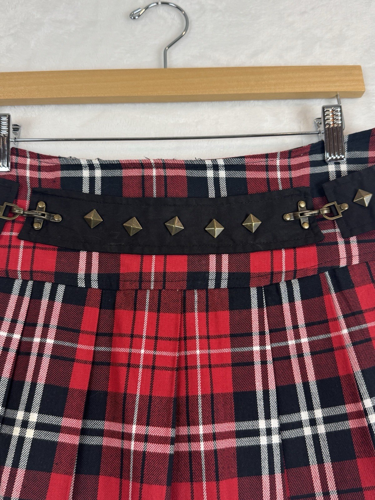 Women’s Abbey Y2K Red Plaid Skirt Size 5 FREE SHIPPING