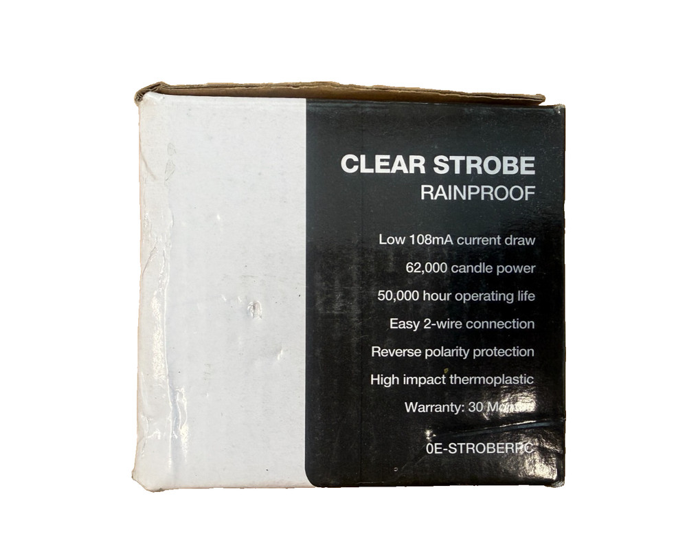 W Box Tech 0E-STROBERPC Surface Mount Rainproof Strobe - Clear