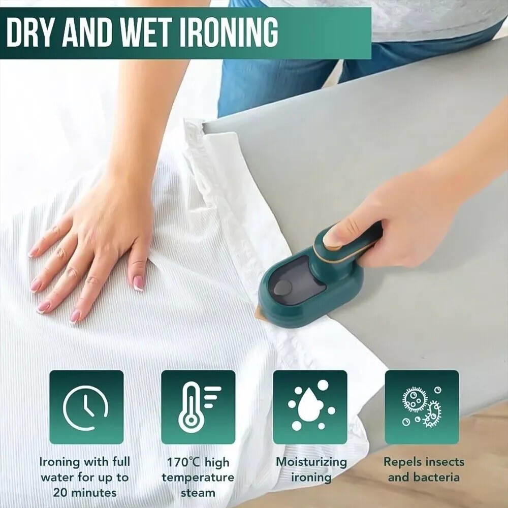 Mini Portable Steam Iron Machine Steamer Micro Handheld Garment Clothes Ironing